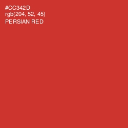 #CC342D - Persian Red Color Image